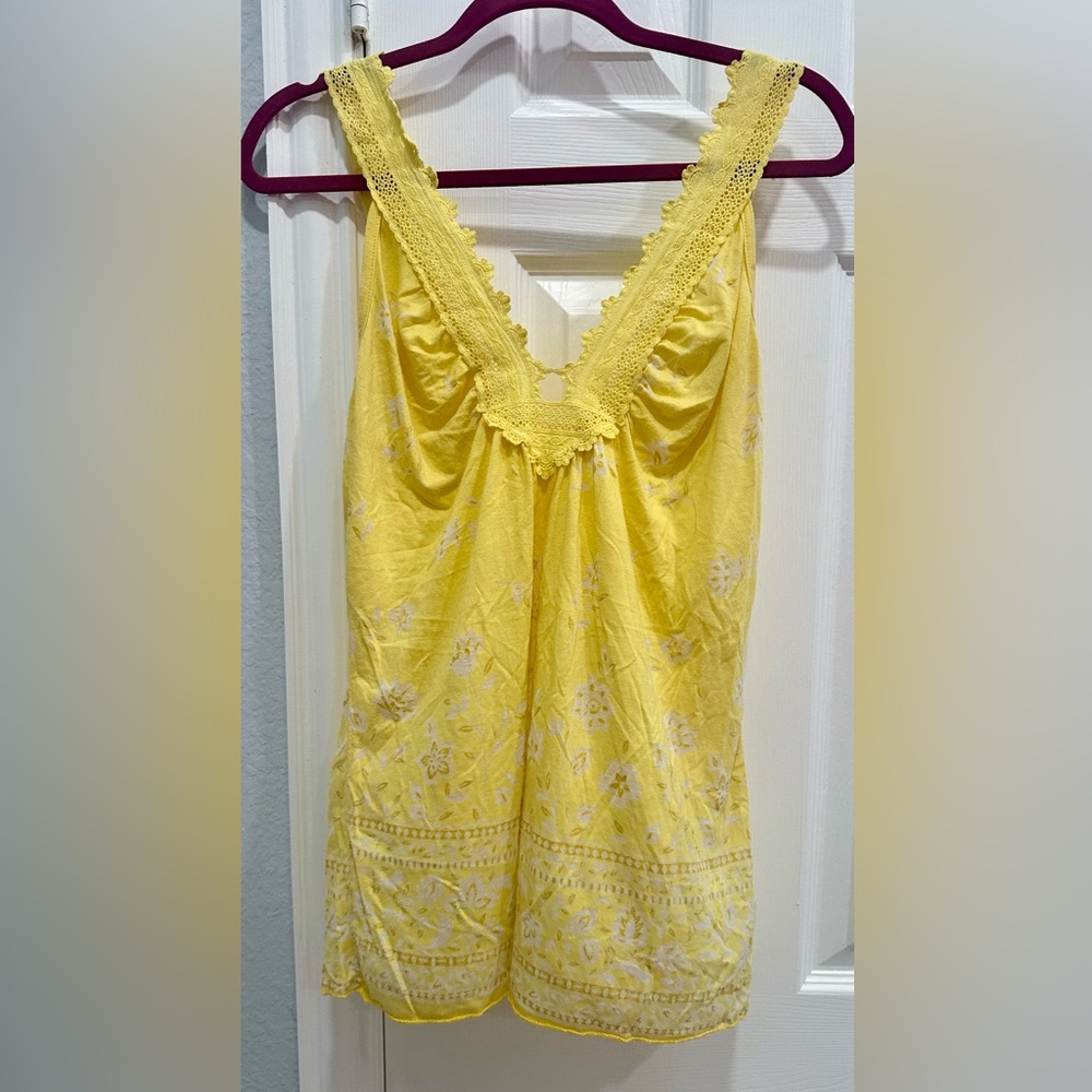 TESTAMENT , Yellow floral tank, Large
